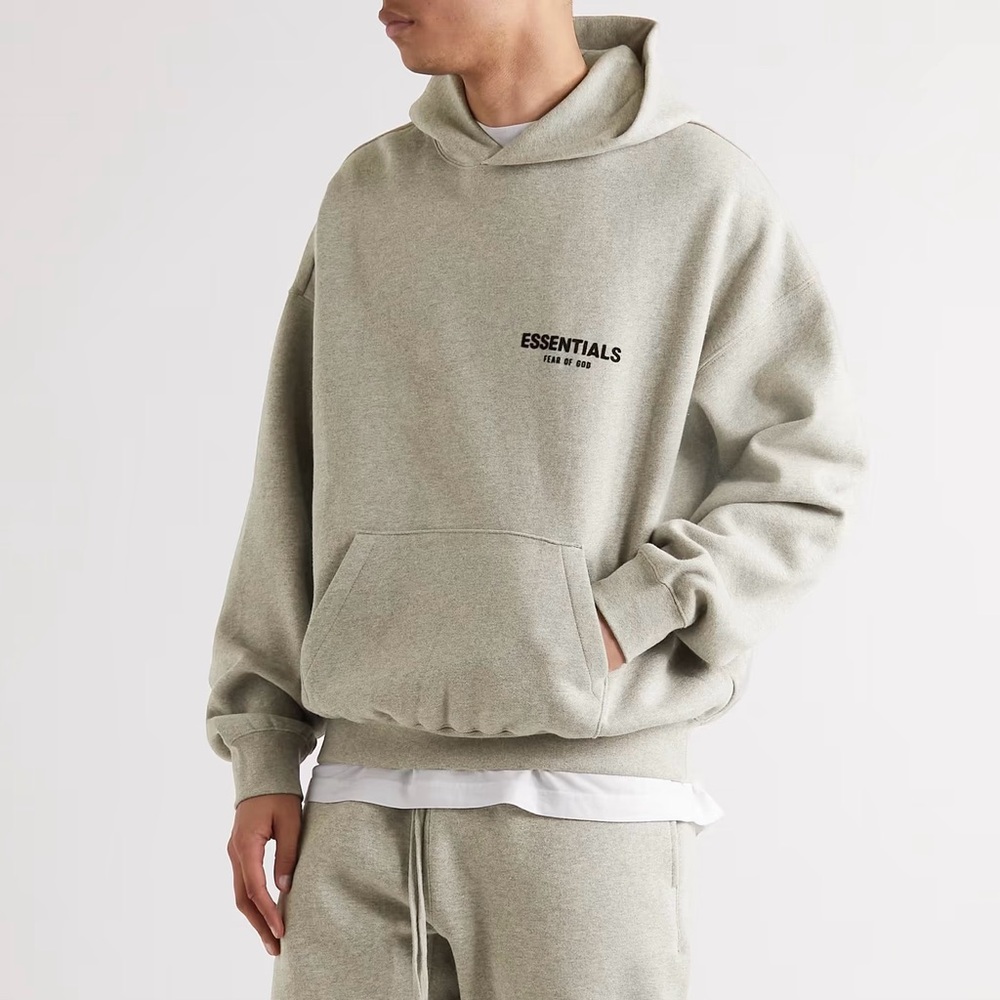 Essentials Light Gray Pullover Hoodie